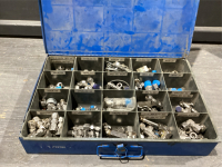 BLUE TOOL BOX W/ ASSORTED FITTINGS