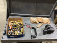 LEATHER TOOL BELT, BIKE SEAT, SMALL TOOLS