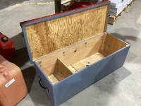 WOOD STORAGE BOX WITH HANDLES