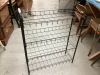 VINYL TOP STOOL AND METAL SHOE RACK - 4