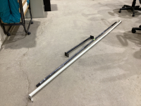 (2) CURTAIN RODS, (1) DRAPERY ROD