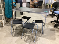 FOLDING TABLE W/ (4) FOLDING STOOLS