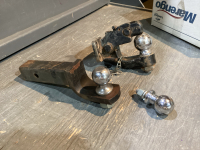 (2) RECEIVER HITCHES WITH BALLS, AND ONE EXTRA BALL