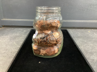 SMALL JAR OF PENNIES