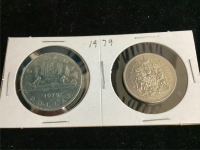 CANADA 1979 DOLLAR & 50 CENT PIECE