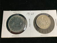 CANADA 1968 DOLLAR & 50 CENT PIECE