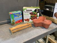 PLANTERS, TOMATO PLANTER, LITTLE WOOD SHELF