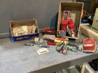 VEHICLE LIGHTS + HOUSEHOLD ELECTRICAL ITEMS