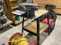 MASTERCRAFT BELT + DISC SANDER ON A STAND WITH RECORD 4&rdquo; VISE
