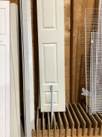 (2) BIFOLD CLOSET DOORS W/ RAILS