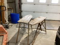 (2) VINTAGE WOOD IRONING BOARDS