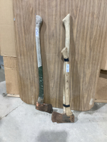 (3) AXES W/ WOOD HANDLES