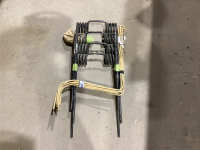 (4) JD HARROW TEETH -17" L AND , (6) WHEEL RAKE TEETH