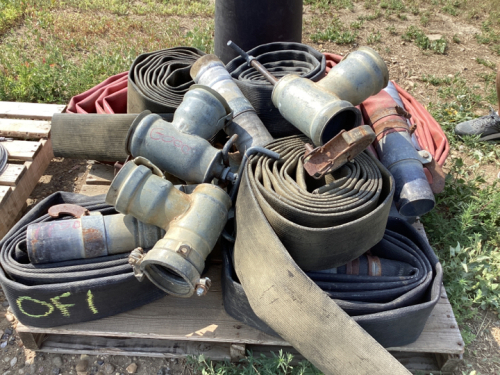 PALLET OF IRRIGATION HOSE AND CONNECTORS