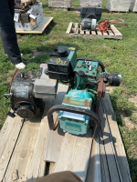 6 hp gasoline motor and 5 hp generator with motor