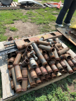 Pallet of steel nipples, and rails