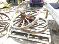(2) WEATHERED WAGON WHEELS
