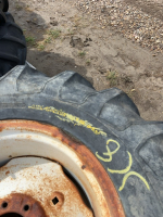 Tractor tire on rim
