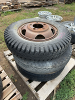 Heavy tires on steel rims