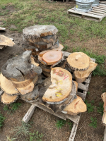 Live edge slabs cross cuts