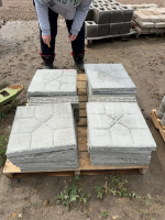 Pallet of concrete landscape blocks