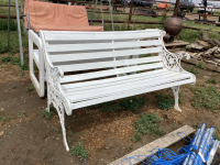 PARK BENCH - PAINTED WHITE