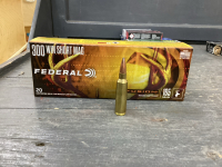 (20) LIVE ROUNDS FEDERAL 300 WIN SHORT MAG RIFLE AMMO....PAL REQUIRED FOR PURCHASE