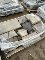 Pallet of landscape, brick and rock