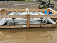 Pallet of new 6 foot steel sheets