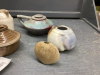 FLAT W/ SMALL POTTERY VASES, TEA POT, JUG, MICROWAVE STEAMER - 3