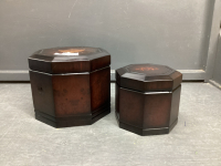 SET OF (2) NESTING OCTAGON STORAGE BOXES