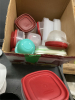 3 BOXES OF DISHES & FOOD STORAGE - 2