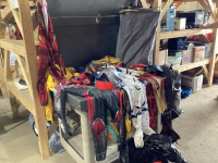 HALLOWEEN COSTUMES AND COLLAPSABLE BIN