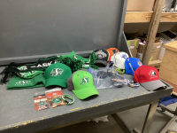 ROUGHRIDERS ITEMS, BALL CAPS, HOCKEY PUCKS