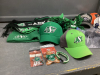 ROUGHRIDERS ITEMS, BALL CAPS, HOCKEY PUCKS - 2