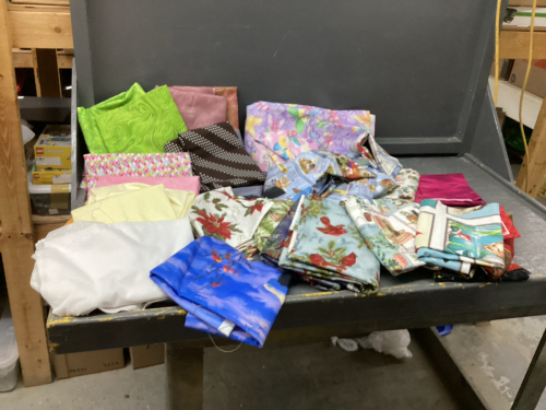 BOX OF COTTON FABRIC