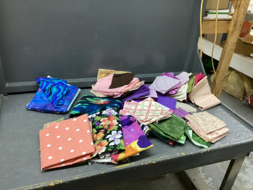BOX OF COTTON FABRIC