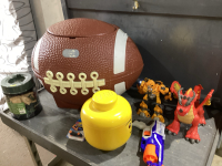 FOOT BALL TOY BOX W/TOYS