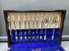 1847 ROGERS BRO SILVERPLATE UTENSILS IN WOOD CASE - - 2