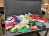 BOX OF COTTON FABRICS - SMALL QUILTING PIECES