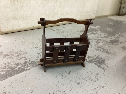 WOOD MAGAZINE RACK