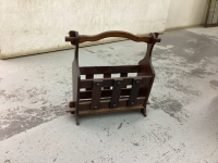 WOOD MAGAZINE RACK
