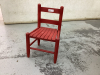 WOOD CHILDS CHAIR - PAINTED RED