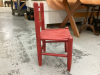 WOOD CHILDS CHAIR - PAINTED RED - 2