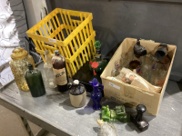 2 BOXES VINTAGE BOTTLES