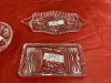 (3) SMALL PINWHEEL CRYSTAL PICKLE DISHES - 3