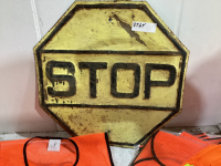 ANTIQUE STOP SIGN. VERY HEAVY