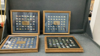 COLLECTOR PINS IN SHADOW BOXES - RANGELAND DERBY - 1988-1990 AND VARIOUS OTHER PIN