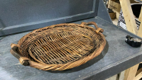 LARGE WICKER TRAY
