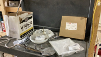 LIGHT FIXTURES, SHOWER HEAD, BATHROOM HARDWARE PIECES